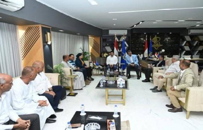 محافظ أسوان يستقبل وزير الشباب لمتابعة تنفيذ مشروعات «حياة كريمة» ودعم الأنشطة الشبابية